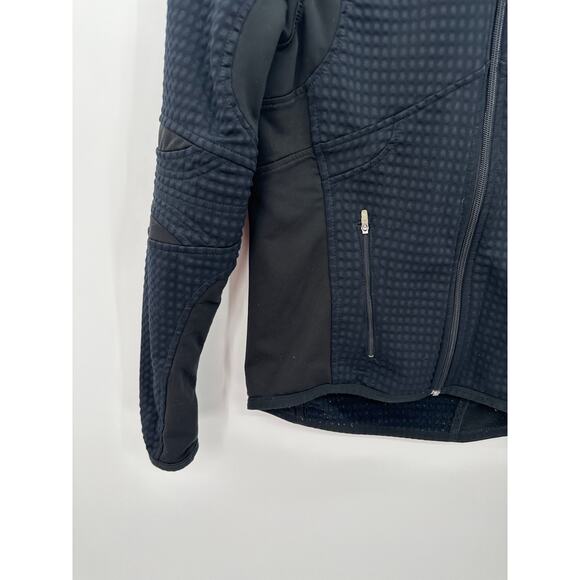 Nike Sphere Thermal Black Long Sleeve Waffle Jacket Full Zip Training Women XS - Picture 3 of 10